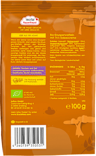 Kindersnack Kakao Waffeln ab 3 Jahren FRUCHTBAR Pausenfreund