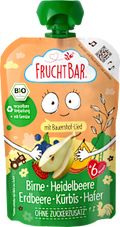 Quetschie Birne, Heidelbeere, Erdbeere, Kürbis & Hafer ab dem 6. Monat FruchtBar