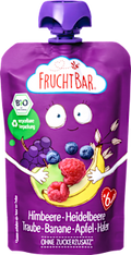 Quetschie Himbeere Heidelbeere Traube Banane Apfel & Hafer ab 6 Monaten FruchtBar