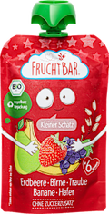 Quetschie "Kleiner Schatz" Erdbeer, Birne, Traube, Hafer, ab dem 6.Monat FruchtBar