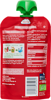 Quetschie "Kleiner Schatz" Erdbeer, Birne, Traube, Hafer, ab dem 6.Monat FruchtBar