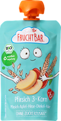 Quetschie Pfirsich-3-Korn, ab 6 Monaten FruchtBar