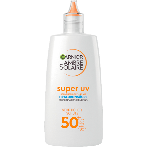 Sonnenfluid Gesicht super UV mit Hyaluronsäure, LSF 50+ Garnier Ambre Solaire