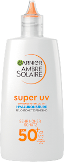 Sonnenfluid Gesicht super UV mit Hyaluronsäure, LSF 50+ Garnier Ambre Solaire