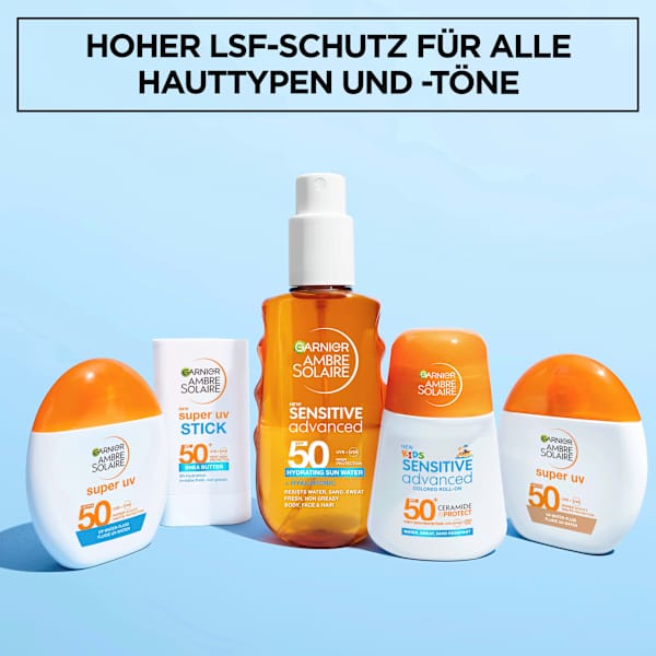 Sonnenfluid UV water fluid, LSF 50 Garnier Ambre Solaire
