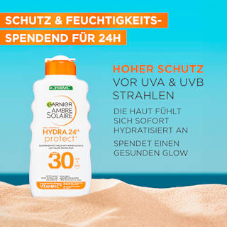 Sonnenmilch HYDRA 24h protect, LSF 30 Garnier Ambre Solaire