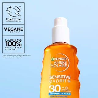 Sonnenspray sensitive expert +, hydrating UV water, LSF 30 Garnier Ambre Solaire