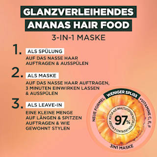 Haarkur Ananas Hair Food 3in1 Maske GARNIER FRUCTIS