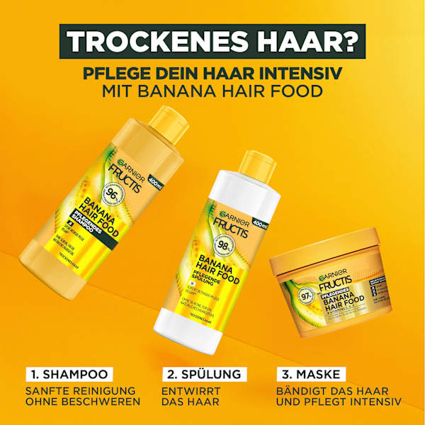 Haarkur Banana Hair Food 3in1 Maske GARNIER FRUCTIS