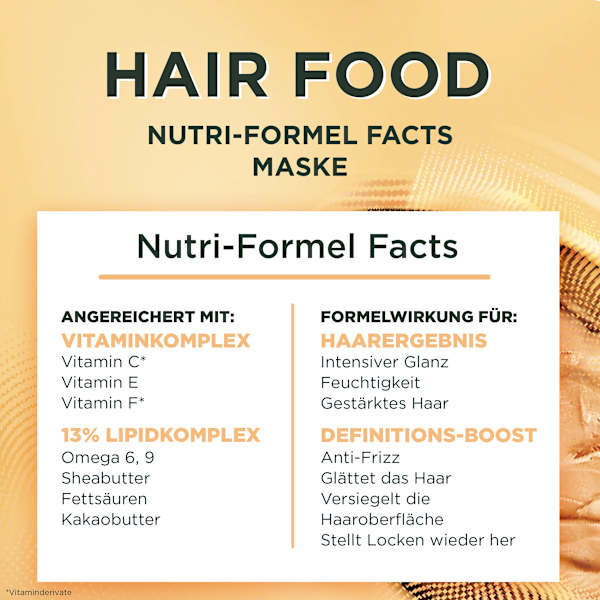 Haarkur Kakao Butter Hair Food 3in1 Maske  GARNIER FRUCTIS