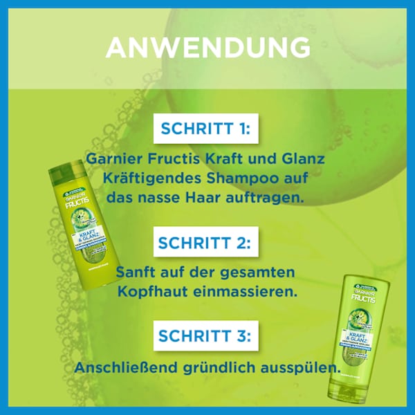Shampoo Kraft & Glanz, stärkeres & glänzendes Haar GARNIER FRUCTIS