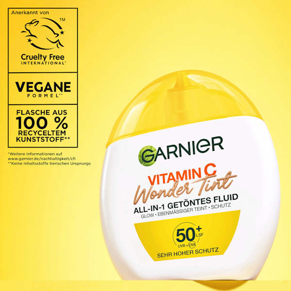 Gesichtsfluid Vitamin C Wonder Tint UV LSF 50+, Medium GARNIER