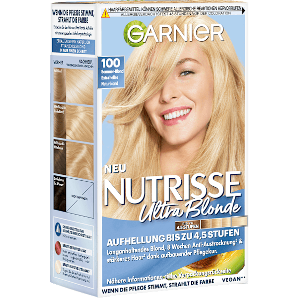 Haarfarbe 100 Sommer-Blond, Extra Helles Naturblond GARNIER NUTRISSE