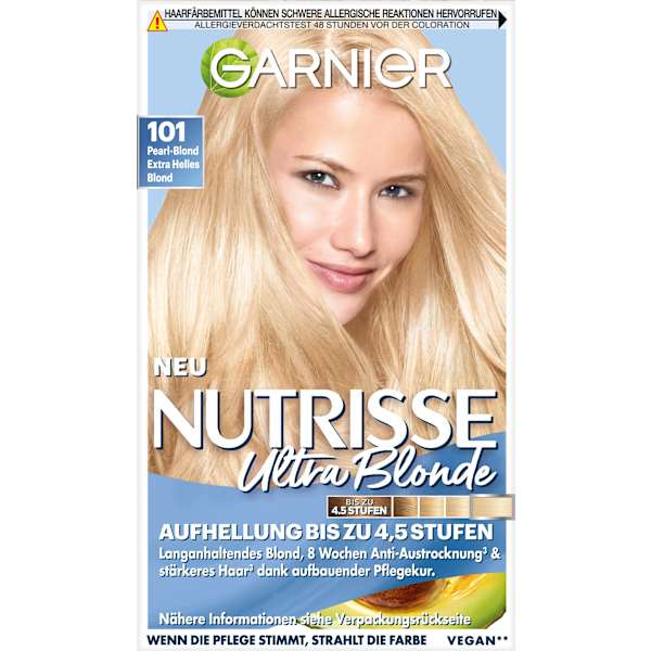 Haarfarbe 101 Pearl-Blond, Extra helles Blond GARNIER NUTRISSE