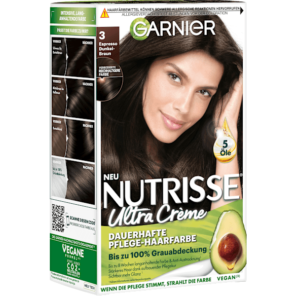 Haarfarbe 3 Espresso Dunkelbraun GARNIER NUTRISSE