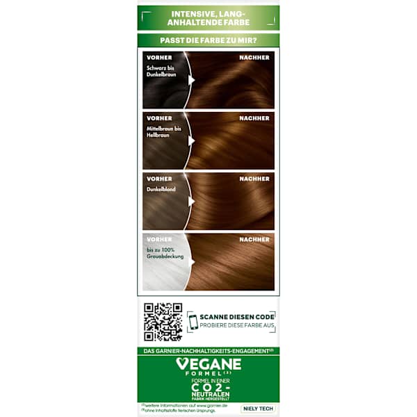 Haarfarbe 4.3 Cappucino Goldbraun  GARNIER NUTRISSE