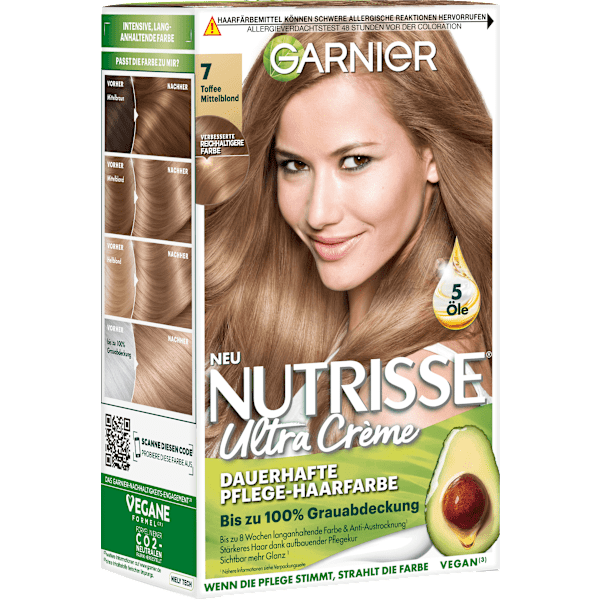 Haarfarbe 7 Toffee Mittelblond GARNIER NUTRISSE