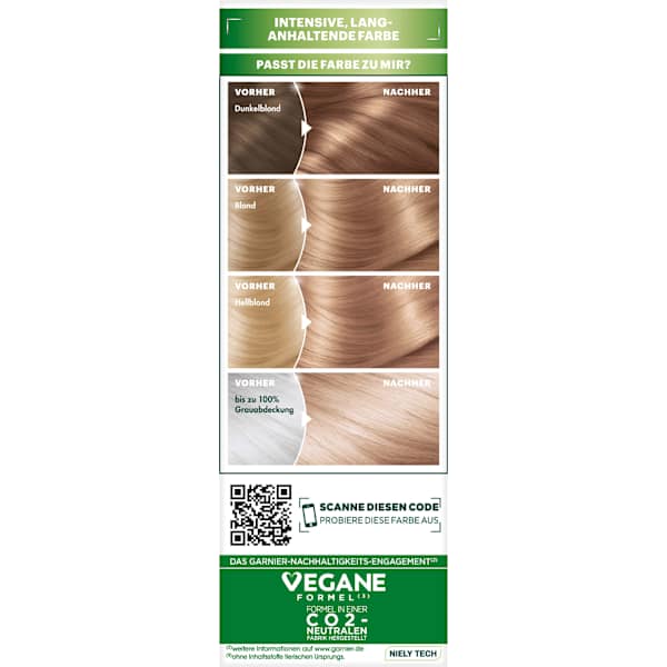 Haarfarbe 8N Nude Natürliches Blond GARNIER NUTRISSE