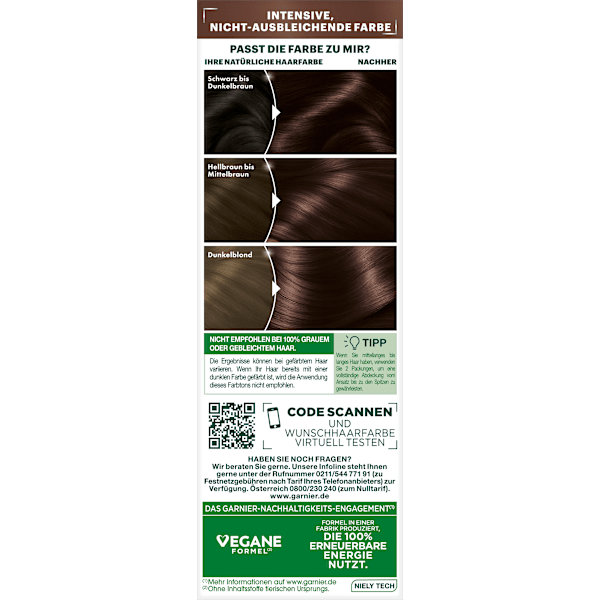 Haarfarbe Ultra Color 4.15 Tiramisu GARNIER NUTRISSE