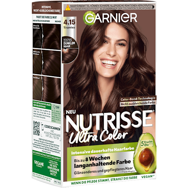 Haarfarbe Ultra Color 4.15 Tiramisu GARNIER NUTRISSE