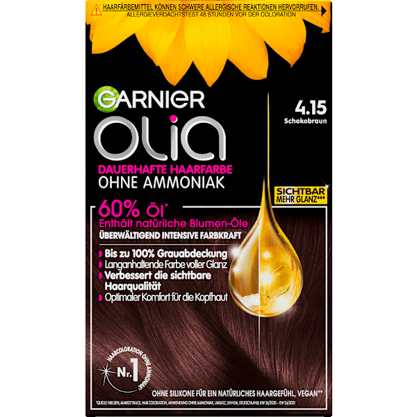 Haarfarbe 4.15 Schokobraun GARNIER olia
