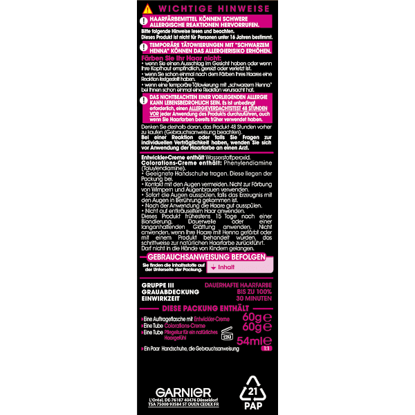 Haarfarbe 8.12 Schimmerndes Blond GARNIER olia