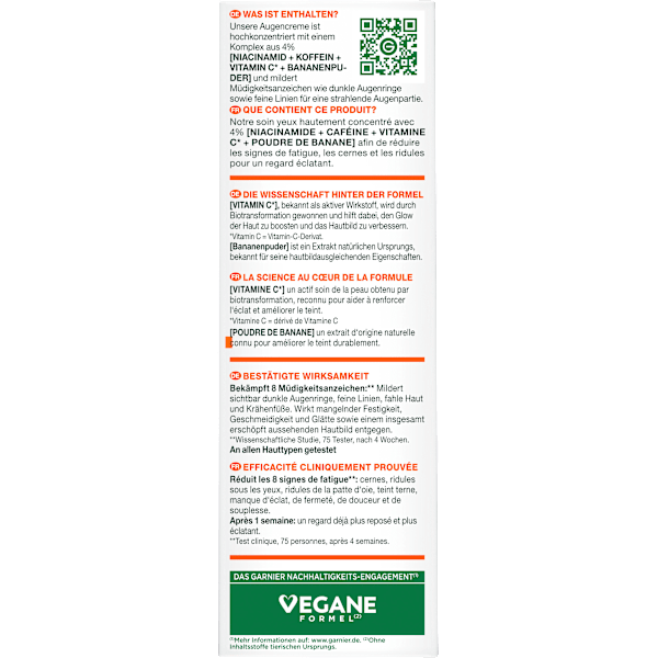Augencreme Glow Booster, Vitamin C Garnier Skin Active