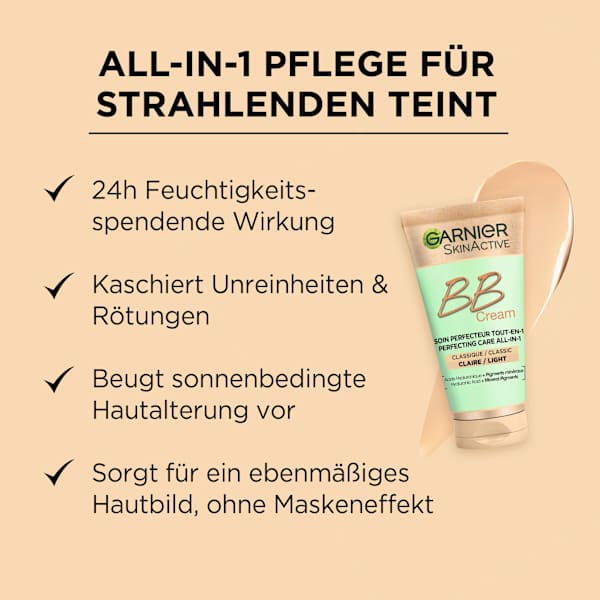 BB Creme All-in-1 Pflege hell LSF 15 Garnier Skin Active