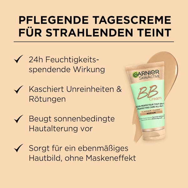  BB Creme All-in-1 Pflege mittel LSF 15 Garnier Skin Active