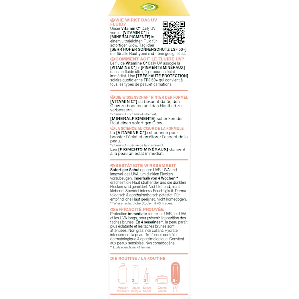 Gesichtsfluid Vitamin C Glow LSF 50+ Garnier Skin Active