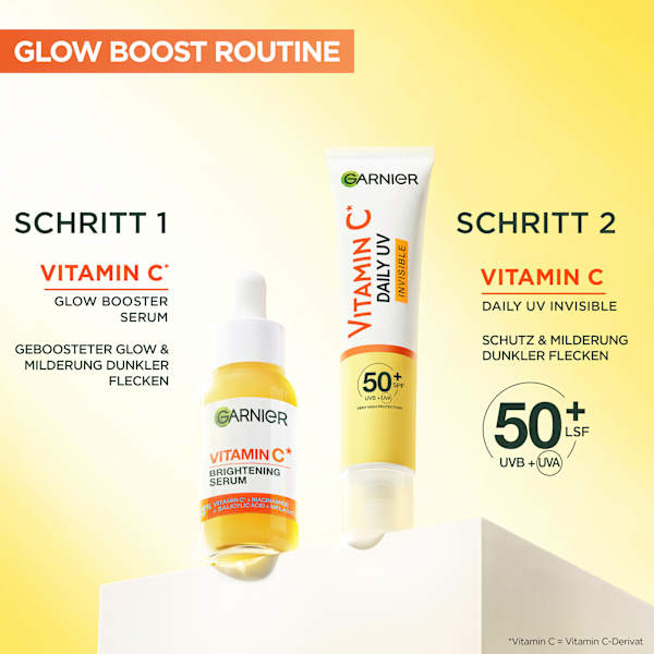 Gesichtsfluid Vitamin C Invisible LSF 50+ Garnier Skin Active