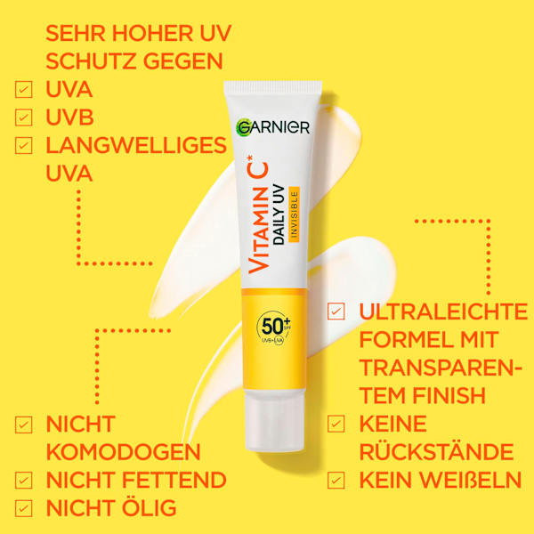 Gesichtsfluid Vitamin C Invisible LSF 50+ Garnier Skin Active