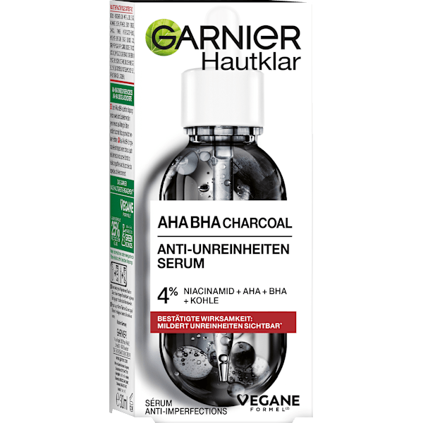 Serum Anti-Unreinheiten AHA + BHA Kohle Garnier Skin Active