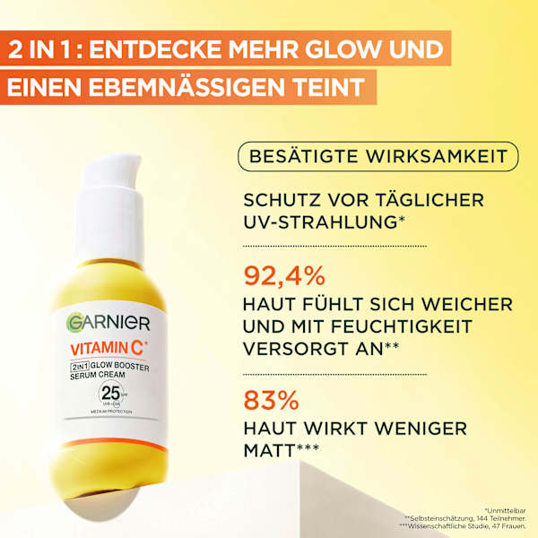 Serum-Creme 2in1 Vitamin C, LSF 25 Garnier Skin Active