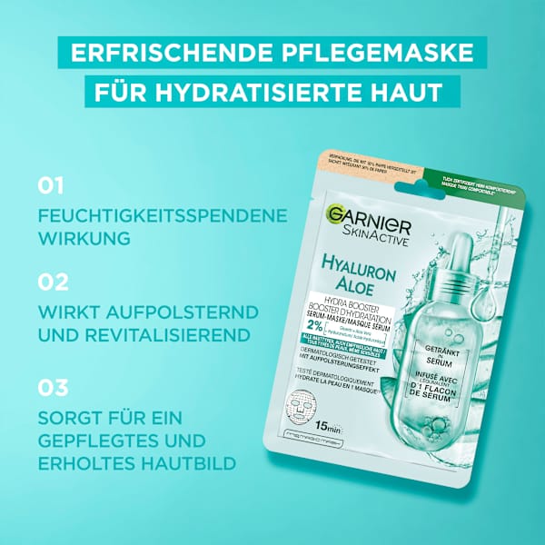 Tuchmaske Hydra Bomb Aloe Vera  Garnier Skin Active