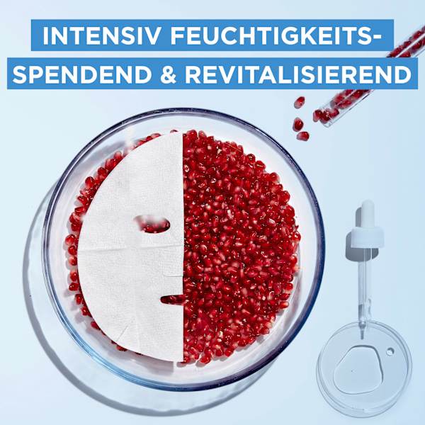 Tuchmaske Hydra Bomb Granatapfel Garnier Skin Active