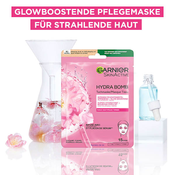 Tuchmaske Hydra Bomb Sakura Glow-Boosting  Garnier Skin Active