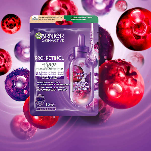 Tuchmaske Pro-Retinol Garnier Skin Active
