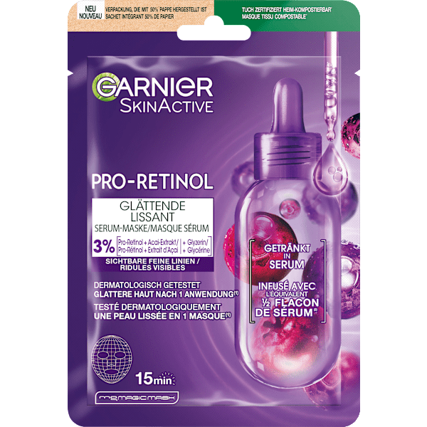 Tuchmaske Pro-Retinol Garnier Skin Active