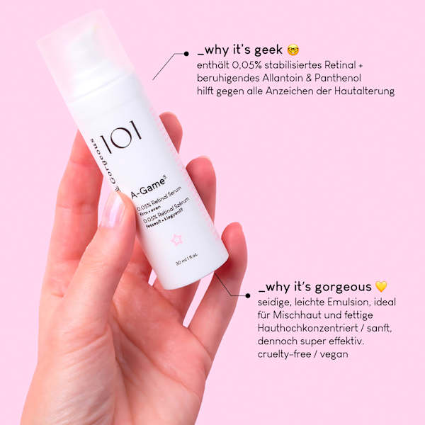 Gesichtsserum 101 A-Game-5 0,05% Retinal Geek&Gorgeous