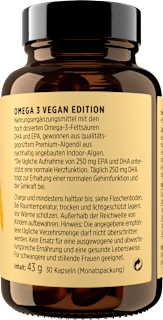 Omega 3 Vegan Edition Kapseln 30 St get your well being BY BIOGENA
