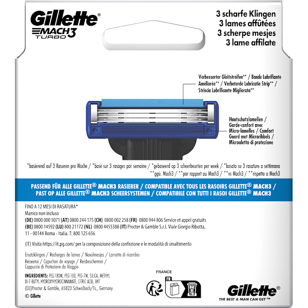 Rasierklingen, Mach3 Turbo Gillette