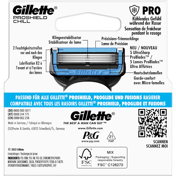 Rasierklingen, ProShield Chill Gillette