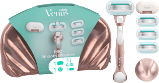 Geschenkset Rasierer, Pro Smooth Sensitive 8tlg Gillette Venus