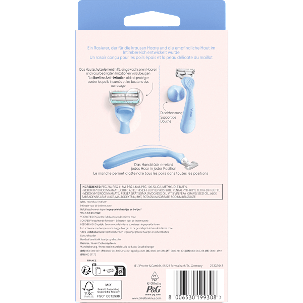 Rasierer, Intimate Hair & Skin Gillette Venus