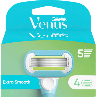 Gillette Venus Razor blades, Extra Smooth, 4 pcs