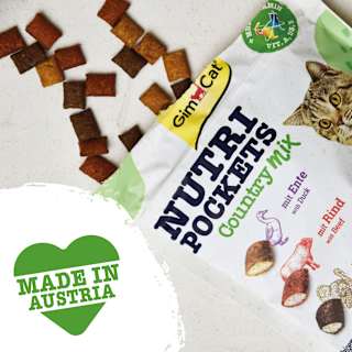 Katzenleckerli mit Ente, Rind & Truthahn, Nutri Pockets Country-Mix GimCat