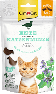 Katzenleckerli mit Ente & Katzenminze, Crunchy Snack GimCat