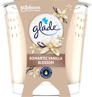 Duftkerze im Glas Romantic Vanilla Blossom 112 g glade