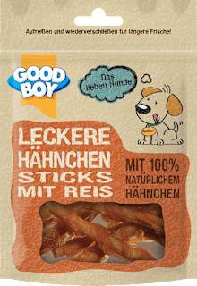 Hundeleckerli Hähnchen Reis-Sticks, Adult Good Boy